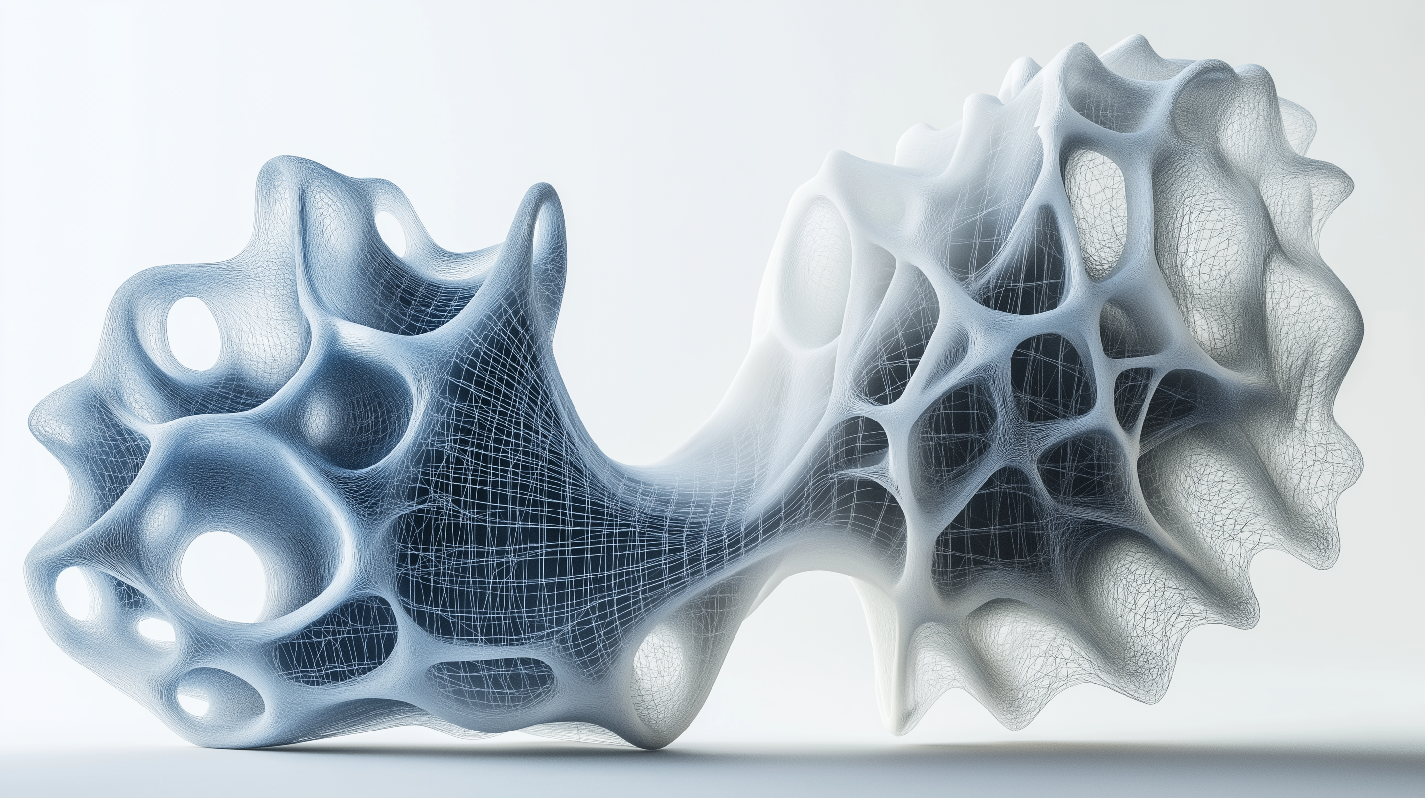 Organic mesh structure representing platform comparison